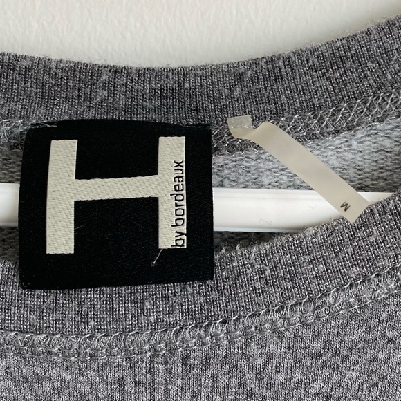 H BY BORDEAUX Grey Asymmetric Pullover - Picture 3 of 4
